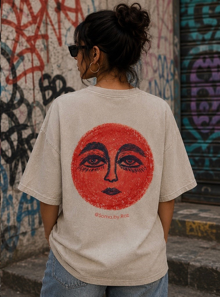 Unisex Acid Wash T-Shirt يــا قــمــري