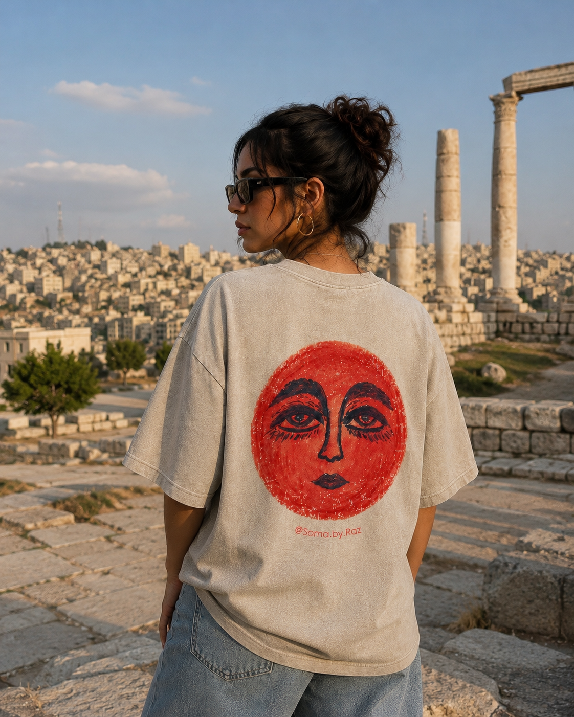 Unisex Acid Wash T-Shirt يــا قــمــري