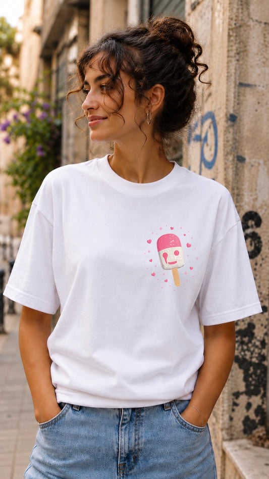 Double Sided نعنوع القلب T-Shirt