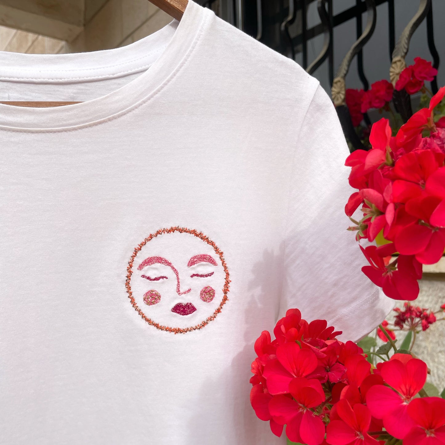 Blissful Moon Embroidered TShirt