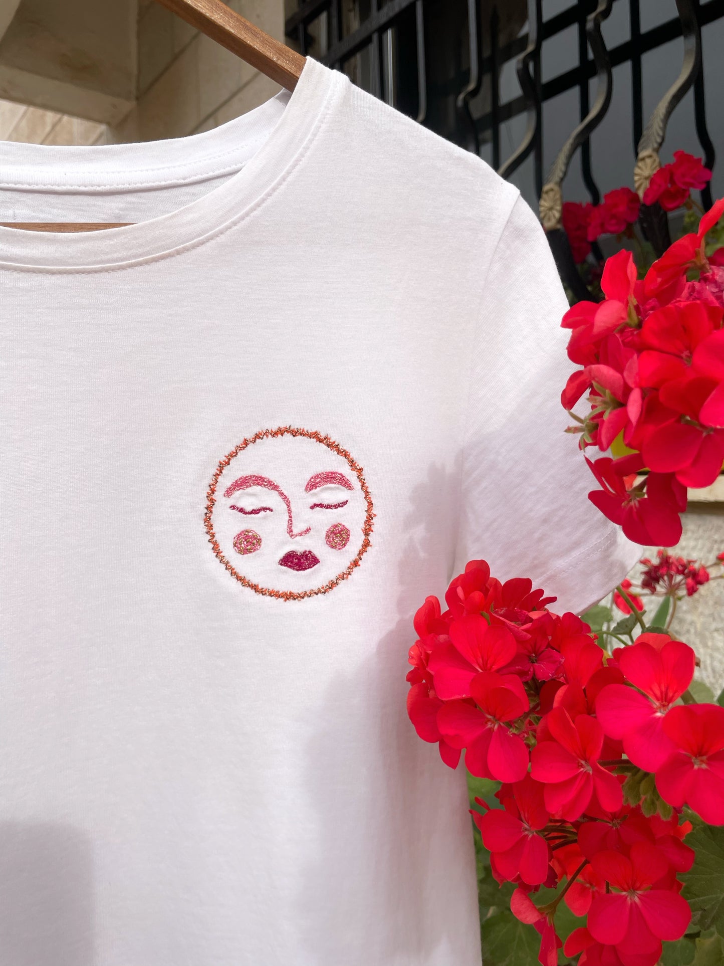 Blissful Moon Embroidered TShirt