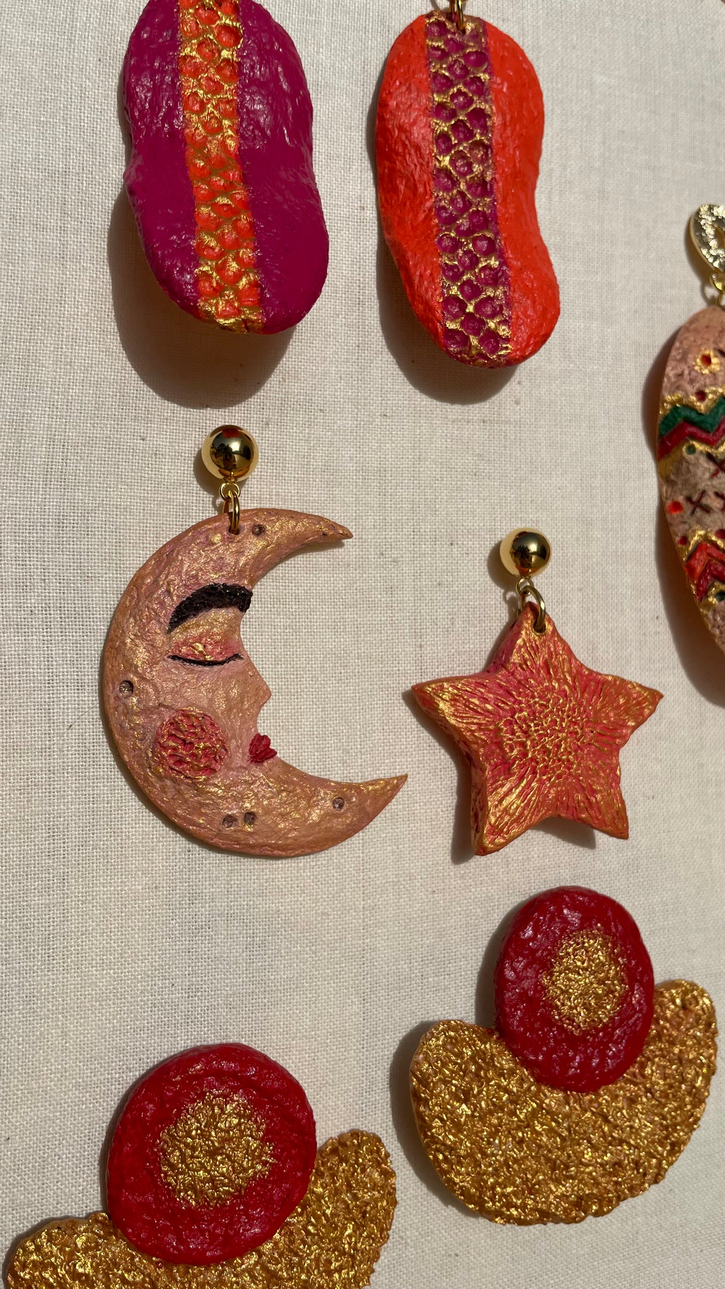 Crescent Blissful Moon ~ Mismatched Earrings